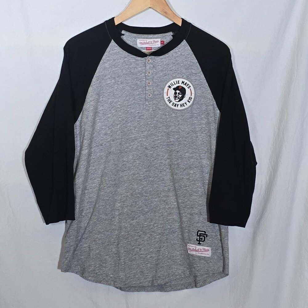Mitchell & Ness Copperstown Collection Willie Mays The Say Hey Kid 3/4 Sleeve L*